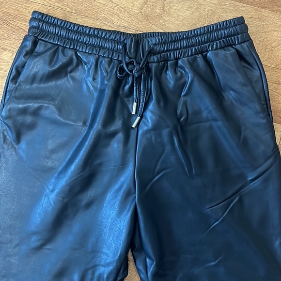 Synthetic Leather Joggers - Picture 2 of 4